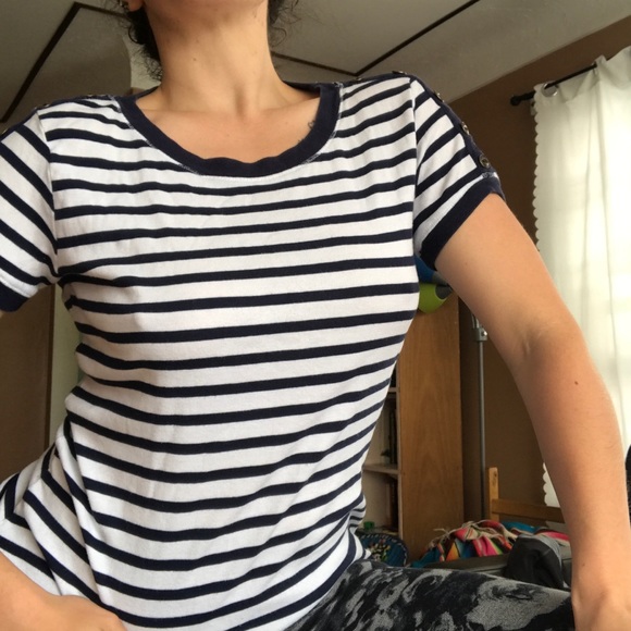 GRACE the perfect fit blue & white sailor tee - Picture 6 of 6